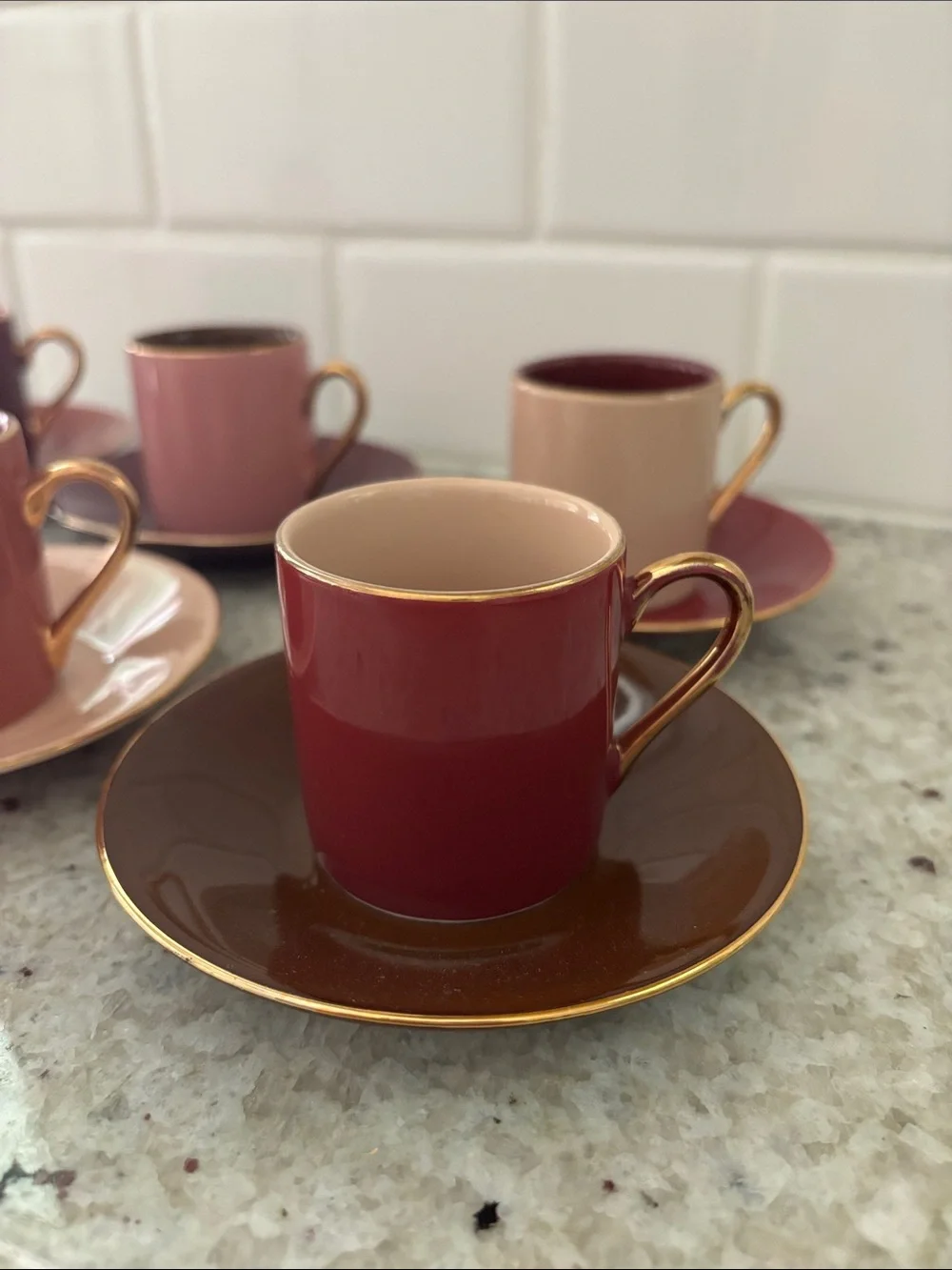 Classic Coffee & Tea espresso cups and saucers set